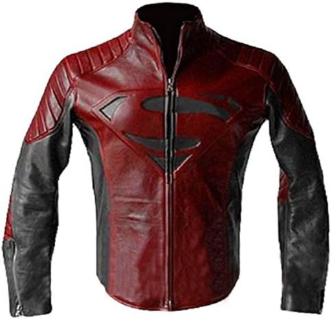 MPASSIONS New Superman Black and Red Genuine Jacket