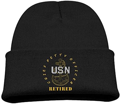 Unisex Youth Adjustable Skull Caps Slouchy Loose Beanie For US Navy - CPO Chief Petty Officer Retired