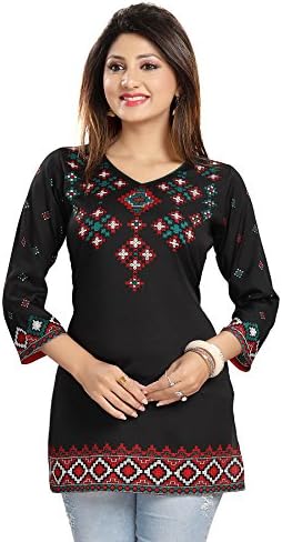 Color Petal Women's Crepe Short Kurti