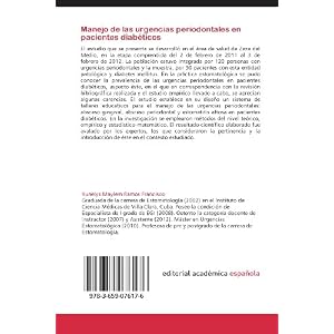 Manejo de las urgencias periodontales en pacientes diabéticos: Manejo adecuado de las urgencias periodontales (Spanish Edition)
