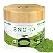 Encha Ceremonial Organic Matcha in Reusable Glass Jar (USDA Organic Certificate and Antioxidant Content Listed, Premium First Harvest Directly from Farm in Uji, Japan, 30g/1.06oz in Glass Jar)