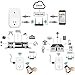 Ameky WiFi Timer Plug Remote Control Sockets Programmable Electrical Outlet Switch Smart Socket Controlled Via Android/iOS APP US Standard Smart Home Automation with 3 Modes, White