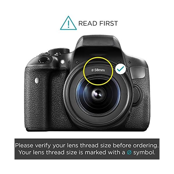 Yuhtech 58MM 0.43x Altura Photo Professional HD Weitwinkelobjektiv (mit Makroteil) für Canon EOS Rebel 77D T7i T6 T3 SL1… – Bild 3
