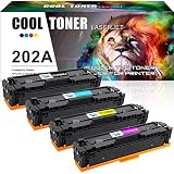 Cool Toner Compatible Toner Cartridge Replacement for HP M281fdw CF500A CF500X HP 202A 202X for HP Laserjet Pro MFP M281fdw M254dw M281cdw M281dw M280nw M254 M281 CF501A CF502A CF503A Ink Printer-4PK