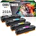 Cool Toner Compatible Toner Cartridge Replacement for HP M281fdw CF500A CF500X HP 202A 202X for HP Laserjet Pro MFP M281fdw M254dw M281cdw M281dw M280nw M254 M281 CF501A CF502A CF503A Ink Printer-4PK