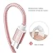 Amicool USB Type C Cable to USB 3.0 Cable Nylon Braided Sync Cord Combination (2-Pack 6ft/3ft) for Samsung Galaxy S8/S8 Plus, Nexus 6P/5X, Pixel XL, LG G5/V20,Apple Macbook and More (Rose Gold)