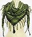 Kuldip Unisex Chequered Arab Arafat Shemagh Kafiyah Desert Style Scarf Throw - Black/Pistacio Green