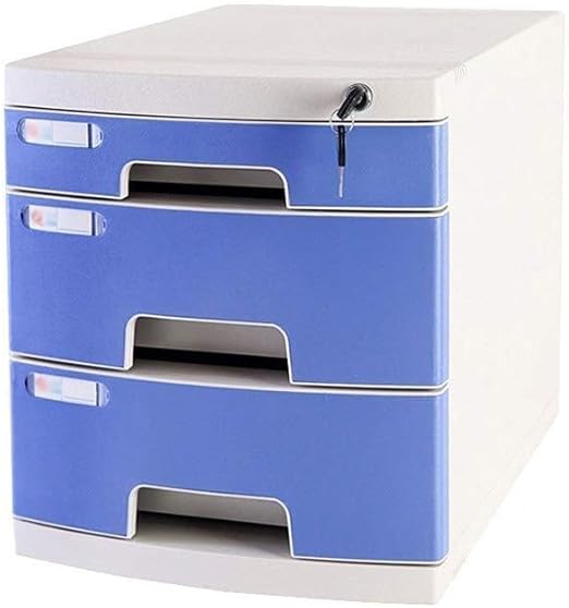 File Cabinet File Cabinet Lockable Data Office Storage Drawer Confidentiality Desktop Organizer High Hardness Aluminum Alloy Material Pp Plastic Office Supplies Color Blue Size 4 Layers File Cabinets Cabinets Racks Shelves
