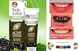 TWIN LOTUS ACTIVE CHARCOAL TOOTHPASTE HERBALISTE Triple Action Powered By Siam-Mana-Group (150g  Twin Lotus Active Charcoal Toothpaste Herbaliste Triple Action)
