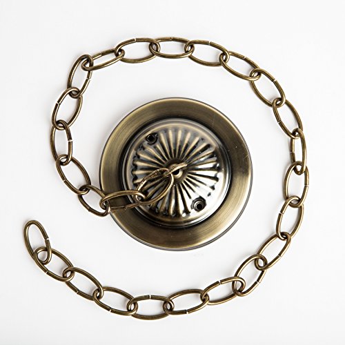 5 Inch Antique Ceiling Plate and 3 Foot Hanging Chain