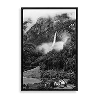 Framed Canvas Wall Art Waterfall Canvas Prints Home Artwork Decoration for Living Room,Bedroom - 16x24 inches
