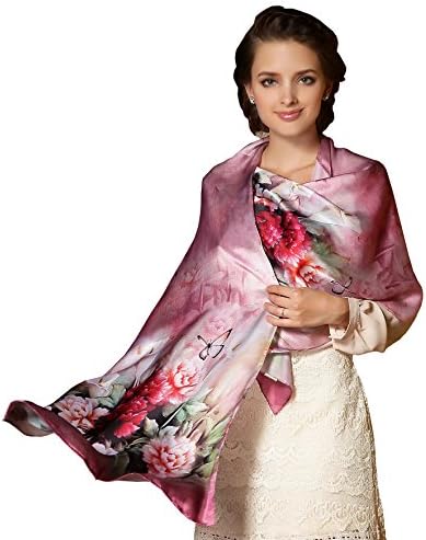 Ellettee, 69 x 21 inches Silk Scarf, Fashion for Women Perfect Gift Elegant Neckwear