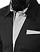 Doublju Mens Dress Shirt with Contrast Detail BLACK (US-M)
