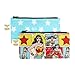 Bumkins Reusable Snack Bags, for Kids School Lunch and for Adults Portion, Washable Fabric, Waterproof Cloth Zip Bag, Supplies Travel Pouch, Food-Safe, 2-pk Wonder Woman DC Comics