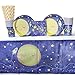 to The Moon and Back Party Supply Pack for 16 Guests: Straws, Dessert Plates, Beverage Napkins, Cups, and Tablecover (Bundle for 16)
