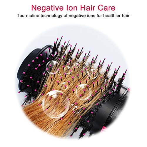 One Step Hair Dryer & Volumizer Styler 4-in-1 Hot Air brush with Negative Ion Generator Hair Straightening & Curly Hair Brush Comb for All Hair Type, Salon Hot Air Paddle Styling, Anti-Scald Feature