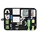 JOTO Electronics Organizer, Travel Gear Management Organize Case for Electronics Accessories Tools Hard Drive Memory Card Flash Drive Cables Charger Cosmetics Brush Personal Care Kit - Large (Black)