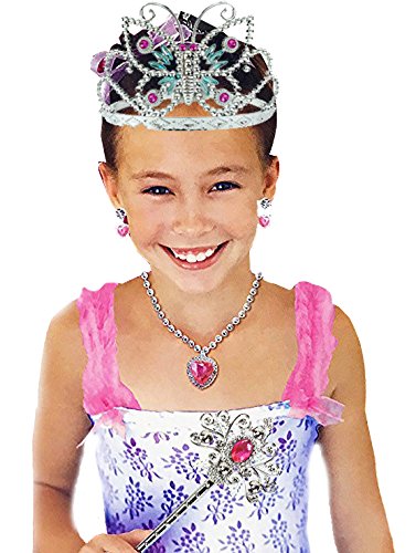 Princess Jewelry Dress Up Accessories Toy Playset for Girls (50 pcs)