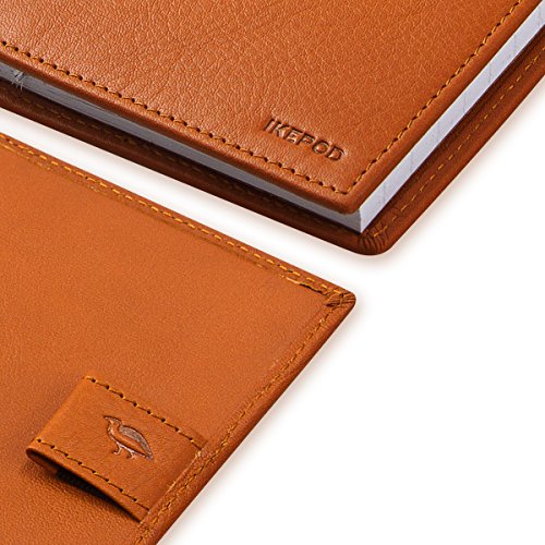 Ikepod Deluxe Checkbook Cover with free Divider [ Italy Made // Top Leather ] Both for Men and Women [RFID Blocking and Free 1pc Divider ] (Tan) - Thumbnail 5