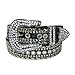 Lots of Rhinestones - Western Belt for Women Eliebelts,Large up to 38,black