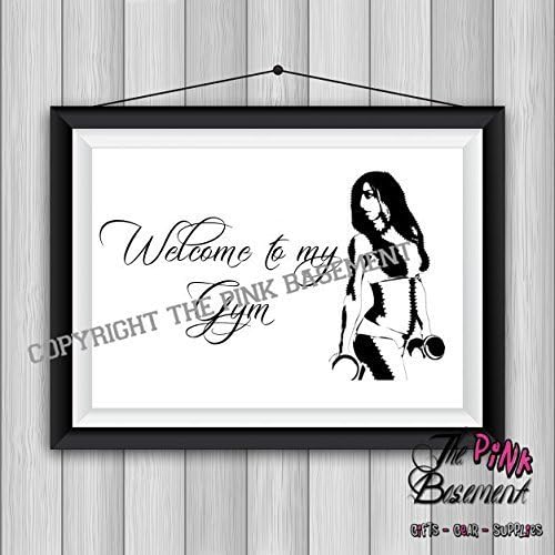 HANDMADE UNFRAMED 15" x 11" Womens Weight Room Weights Lifter gym excercise home decor sign 3D print Picture Wall Art Artwork Hanging Gift