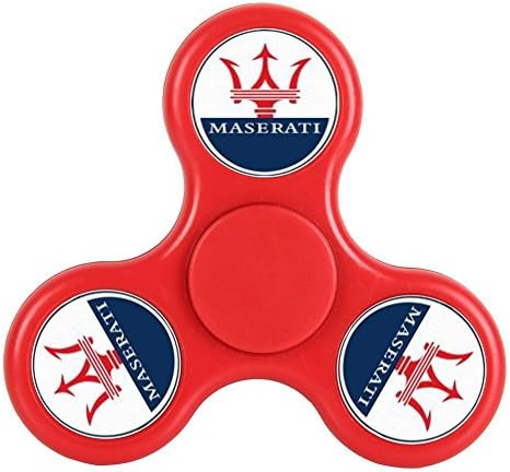 ELA DIA Tri-Hands Fidget Spinner Toy, Perfect for ADHD EDC ADD, Controlling Force, Fashion Design and Images(Maserati Logo - Red)