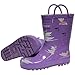 OAKI Toddler Rain Boots - Perfect Kids Rain Boots for Any Weather - Durable Rubber Baby Rain Boots Keep Little Feet Dry, Lightweight Waterproof with Easy-on Handle, Purple Fairies, 4T Toddler