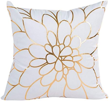 Indexp Gold Foil Printing Festival Throw Cushion Cover Sofa Home Decoration Pillow case (I, 45cmX45cm)
