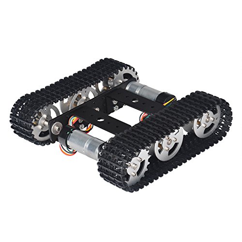 Science Kits - Beginner Robot Platform Kit - Beginner Robot Platform Kit Arduino Smart Tank Tracked Chassis Aluminum (Black) Gift Set Creative Science Educational Gift for Kids Boys Girls