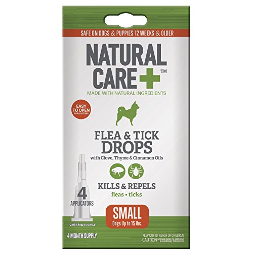 Natural Care Flea and Tick Drops for Dogs, 4 Month Supply Natural Care Flea and Tick Drops for Dogs, 4 Month Supply