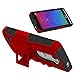 LG Leon Case, LG Power Case, LG Destiny Case,EC™ Hybrid Dual Layer Combo Armor Protective Case Cover with Kickstand and Locking Belt Swivel Clip for LG Tribute 2/ LG Leon LTE C40 (Red+Black)