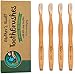 Mother’s Vault Bamboo Toothbrush (4-Pack) | Natural Toothbrush - Adult & Child Sizes | Biodegradable, Eco Friendly, Organic & Recyclable | Medium/Soft BPA-Free Nylon Bristles | Eco Packaging