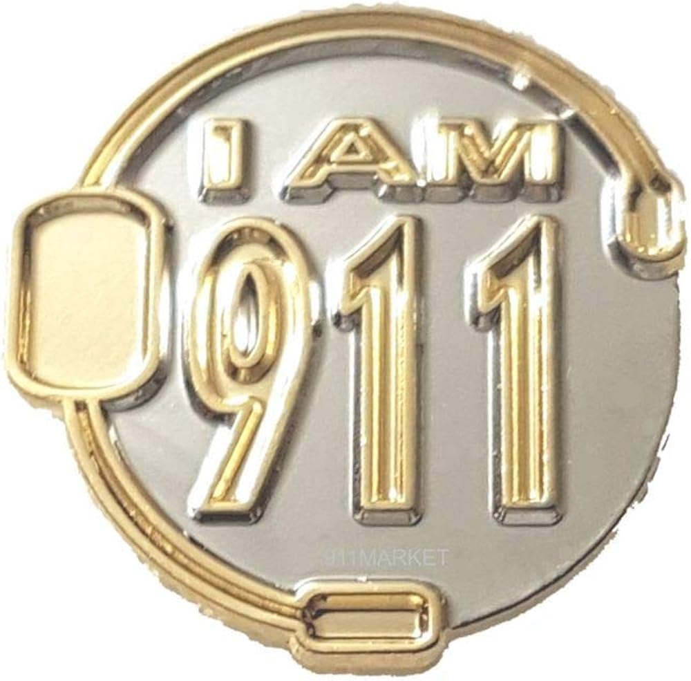 Amazon Com I Am 911 Dispatcher Lapel Pin Police Fire Ems Paramedic Emt Leo Headset A 30 Gold Silver Clothing