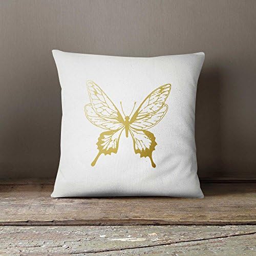 Buterfly pillow, Throw pillow, Decorative pillow, Home decor, Metallic Pillow, Housewarming gift, Buterfly pillow, Gold pillow, Gift