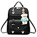 Womens Backpack Leather Multi-Way Girls School Backpack Cartoon Pendant