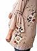 Women’s 3/4 Flare Sleeve Floral Print Casual Kimono Cardigan Blouse Top (L, Khaki)