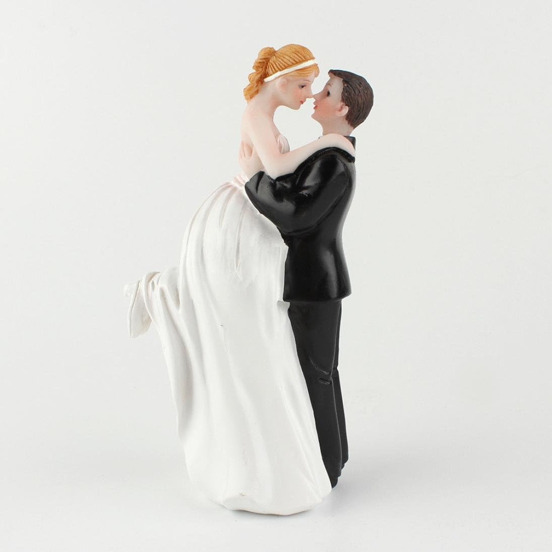 Napravi Rs Xshuai Et La Decoration De Mariage Romantique Couple De Maries Toppers Couple Hug Kiss Figurine Pour Gateau De Mariage Decoration De Mariage Size About 7 6 14cm Multicolore Patisserie Figurines Pour Gateaux