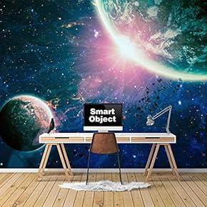 Wall Murals for Bedroom Great Universe Giant Planets Removable Wallpaper Peel and Stick Wall Stickers - 66x96 inches