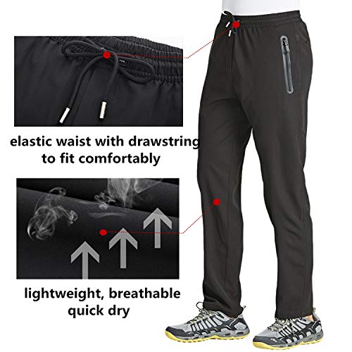 KEFITEVD-Jogger-Pants-for-Men-Lightweight-Quick-Dry-Hiking-Pants-Workout-Sweatpants-with-Pockets