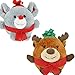 Fuzzy Friends Bundle: 6 Items - Plush Christmas Roly-Poly Pals, 5 Inch