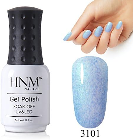 Shell Faux Fur Gel Polish HNM UV LED Soak Off Colourful Pearl Effect Gel Nail Varnish Gloss Fantastic Nail Art Salon Manicure Pedicure Lacquer 8ML (3101)