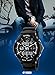 FANMIS Classic Unisex Digital Sports Watch Women's Men's Multifunctional Watch Stainless Steel Band Square Big Numbers Dial Waterproof Electronic Led Watch (Z Black)