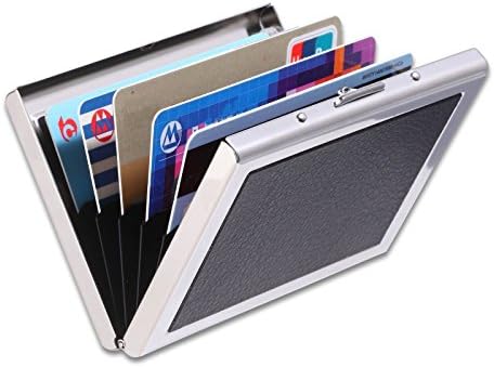 YAN YIN Metal Card Holder 6 Slot Wallet for Ladies and Men RFID Blocking Stop Thieves Taking Money from Contactless Stainless Steel Water Resistant Most Reliable Credit Card Protector Black