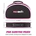 REXBETI 112-Piece Pink Tool Kit, Ladies Premium Solid and Real Hand Tool Set with Easy Carrying Round Pouch, Perfect for Household Projects, Home Maintenance and Dorm Repair