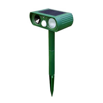 Solar Powered Motion Activated Animal Repeller,Elsetey Outdoor Waterproof Solar Electronic Pest Animal Ultrasonic Repeller, Animal Control, Pest Control, Rodent Repellent, Dog Repellent, Cat Repellent