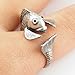 Fish Animal Wrap Ring - Silver - Pisces the Fish
