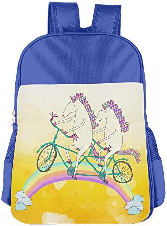 Children's Schoolbag Unicorns Rainbow Bike Light Weight Backpack