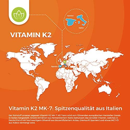 Vitamin K2 Mk 7 Tropfen Menachinon Hochdosiert 100 Vegan Hohe Bioverfugbarkeit Hergestellt In Deutschland Ohne Kunstliche Zusatze 50 Ml 1 250 Tropfen Im 4 Monats Vorrat Amazon De Drogerie Korperpflege