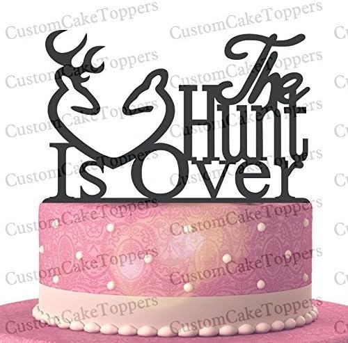 The Hunt Is Over Cake Topper,Wedding Cake Topper (Multiple Color Optional)
