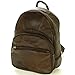 Leather Backpack Purse Mid Size & Convertible into single strap sling Bag or Backpack wearing Multiple Organizer Pockets Dark Brown